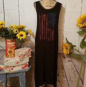 🇺🇸LUX FLAG🇺🇸 HI/LO DRESS OR COVER UP MED